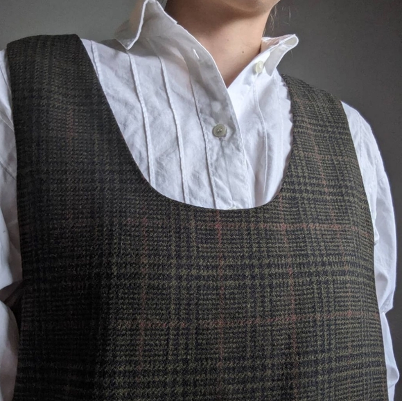 Vintage cotton button front shirt with piping - Picture 3 of 3